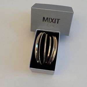 Mixit Gold Tone Solid Bangle Bracelets